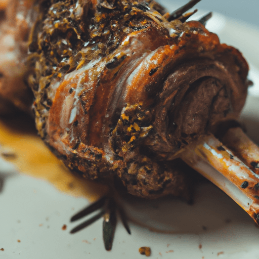 Roast Leg of Lamb with Orange-Mint Glaze