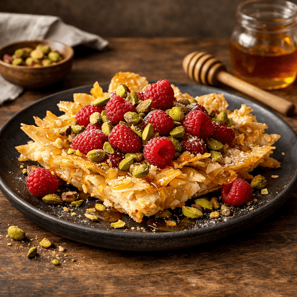 Aplastado de Filo con Miel y Bayas