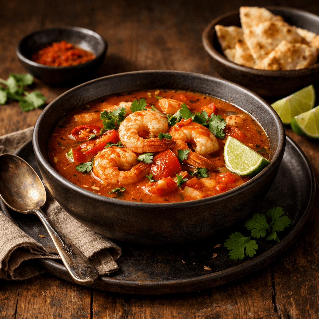 Speedy Spiced Prawn Soup