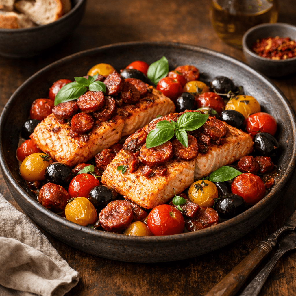 Smoky Chorizo Salmon