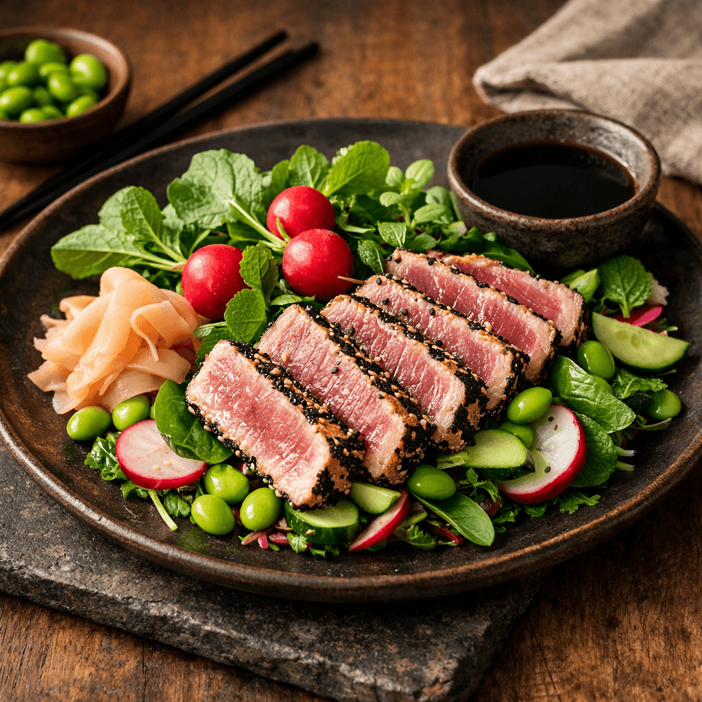 Salade de Steak de Thon Asiatiques
