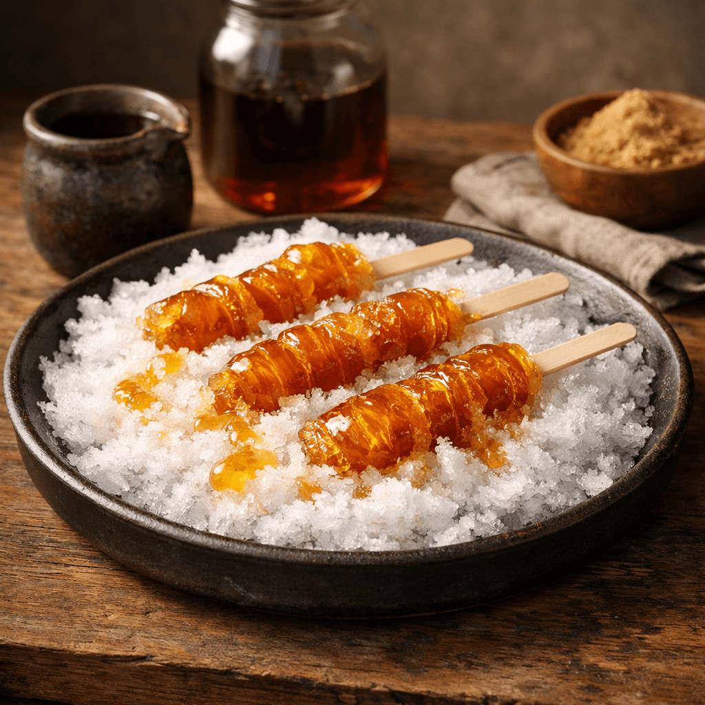 Torrone d'acero sulla neve