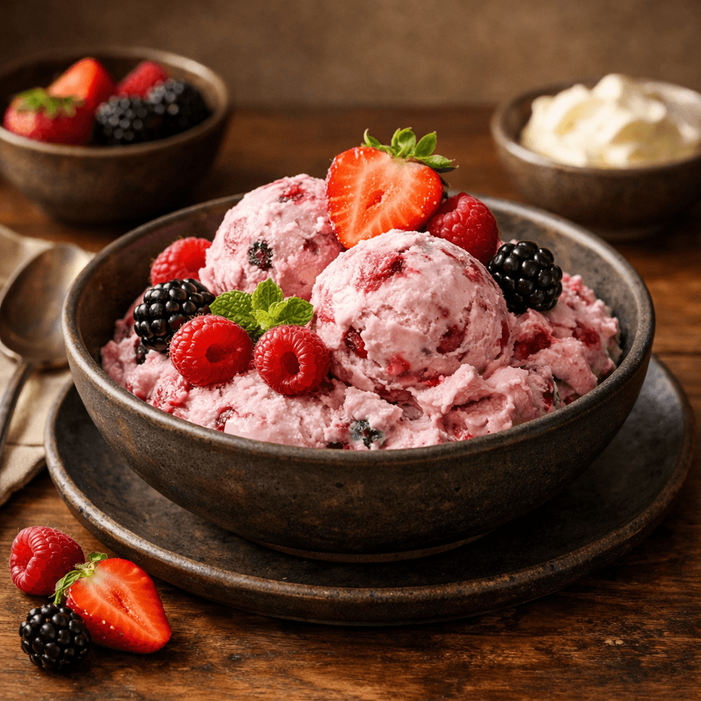 Easy Berry Ice Cream