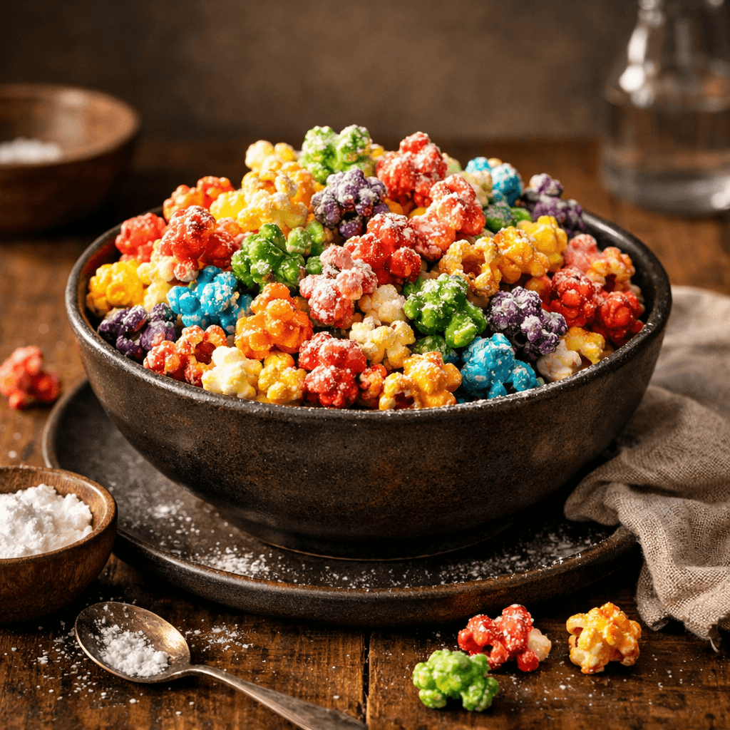 Rainbow Coloured Popcorn