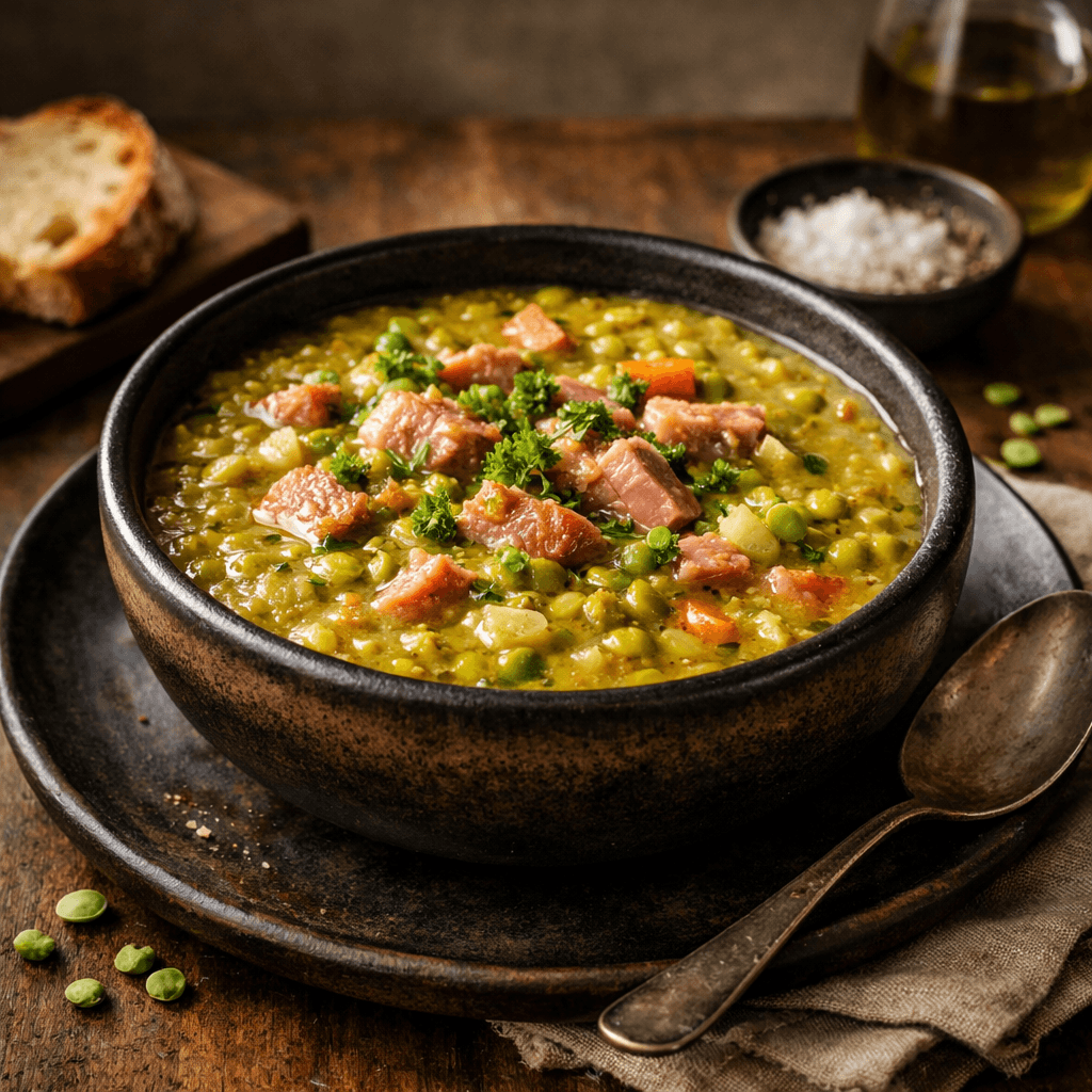 Sopa Tradicional Australiana de Guisantes y Jamón