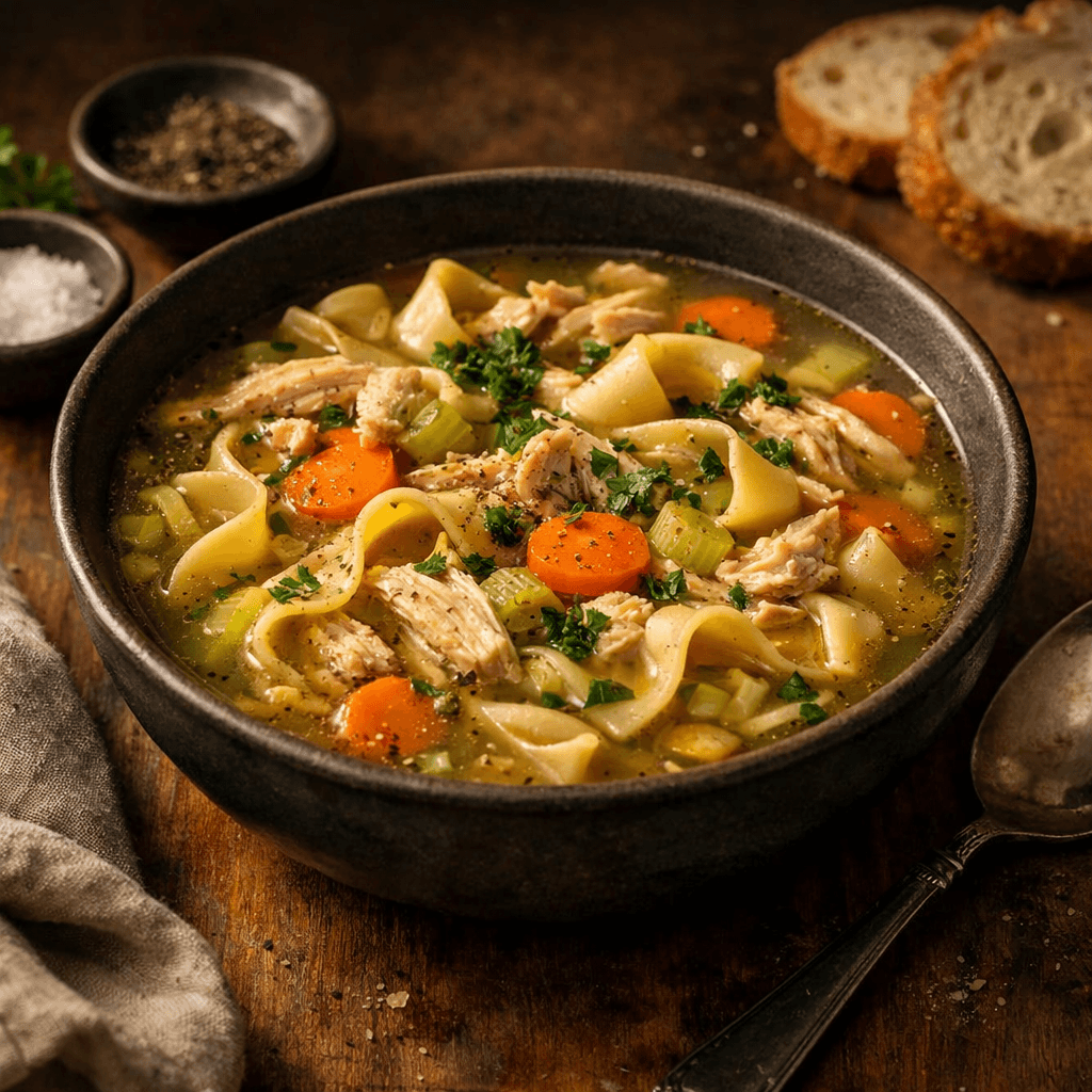 Soupe de Poulet aux Pâtes