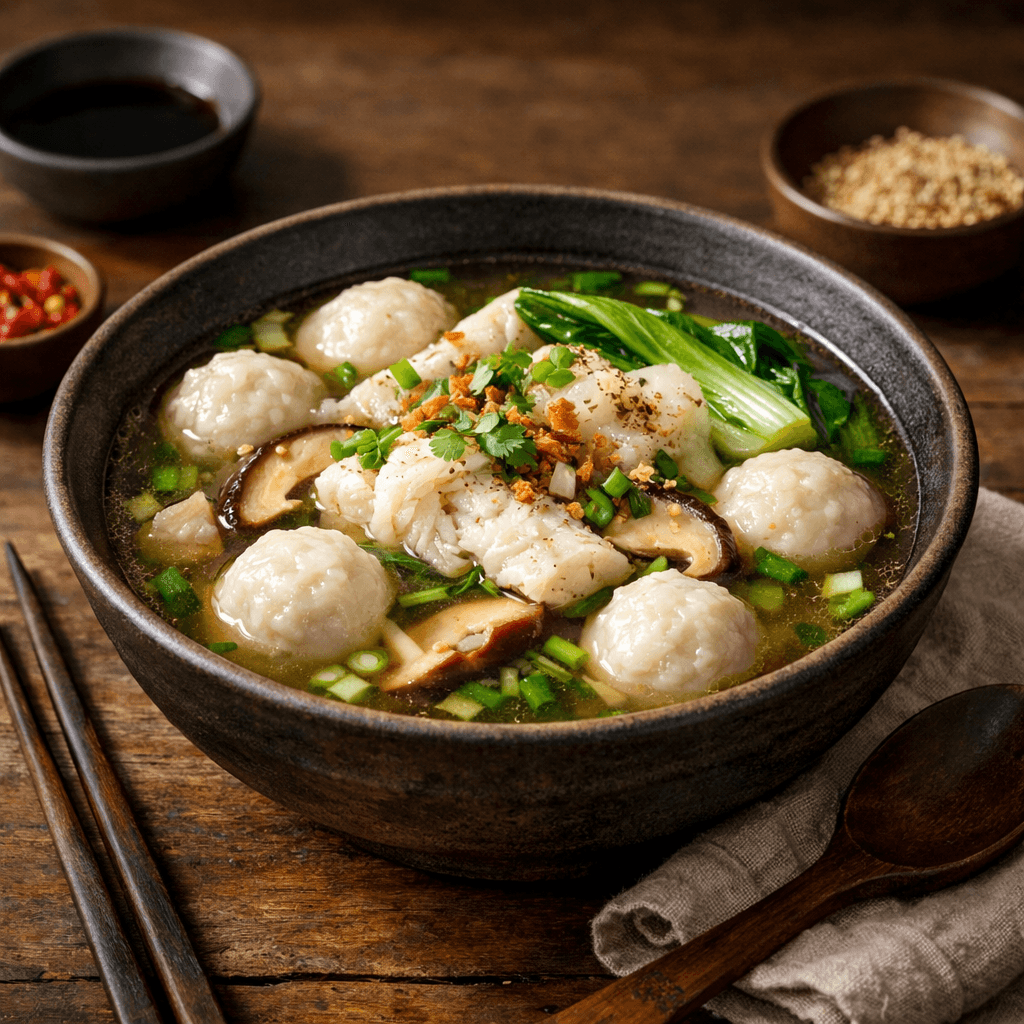 Sopa de Bolas de Pescado