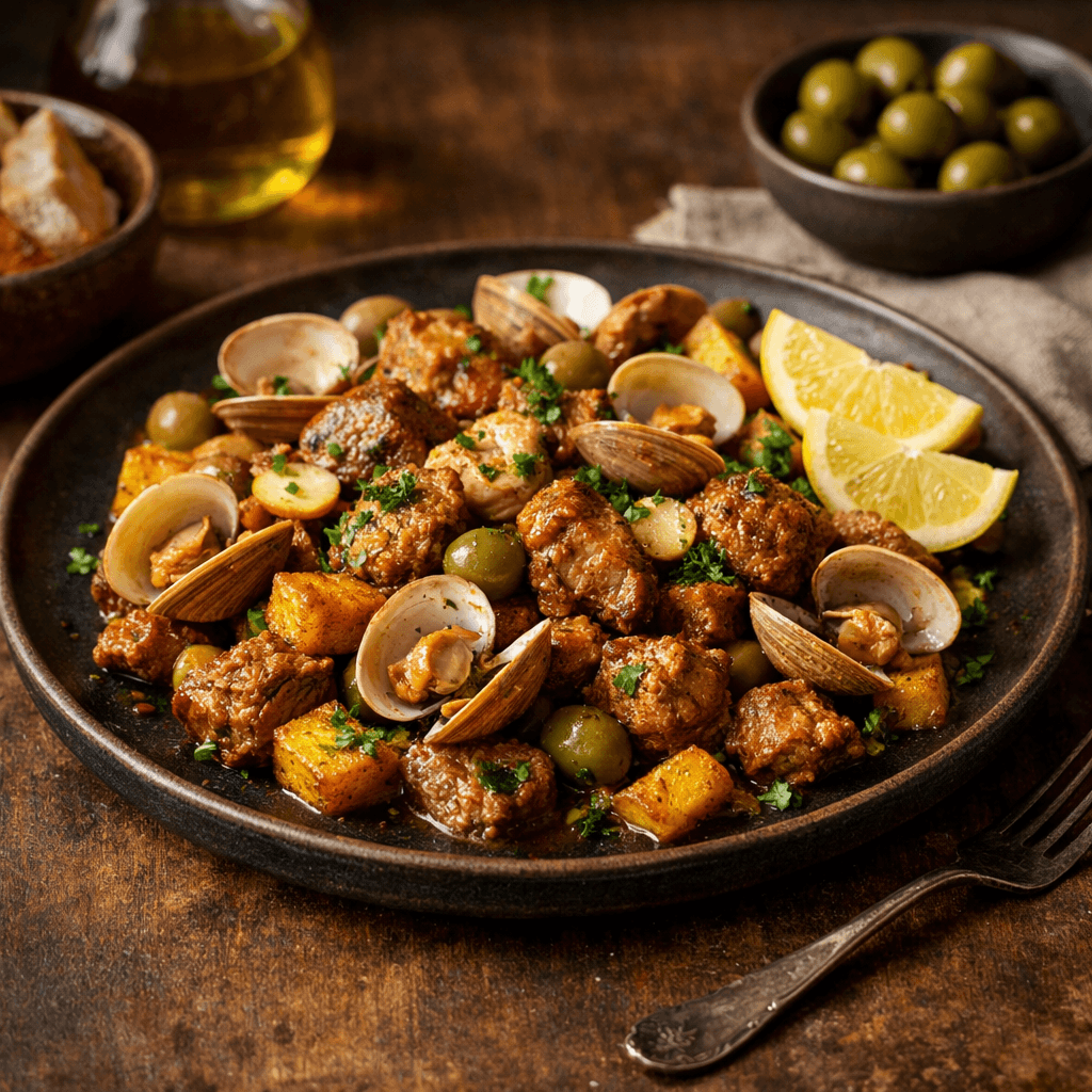 Carne de Porco à Alentejana