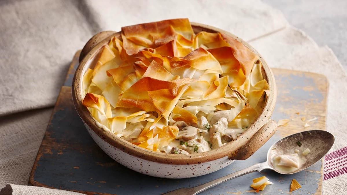 Chicken and Mushroom Phyllo Pie
